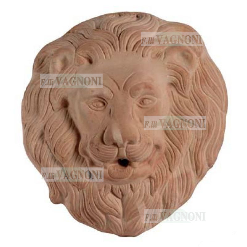 BASSORILIEVO TESTA DI LEONE CM.40 IN TERRACOTTA TOSCANA