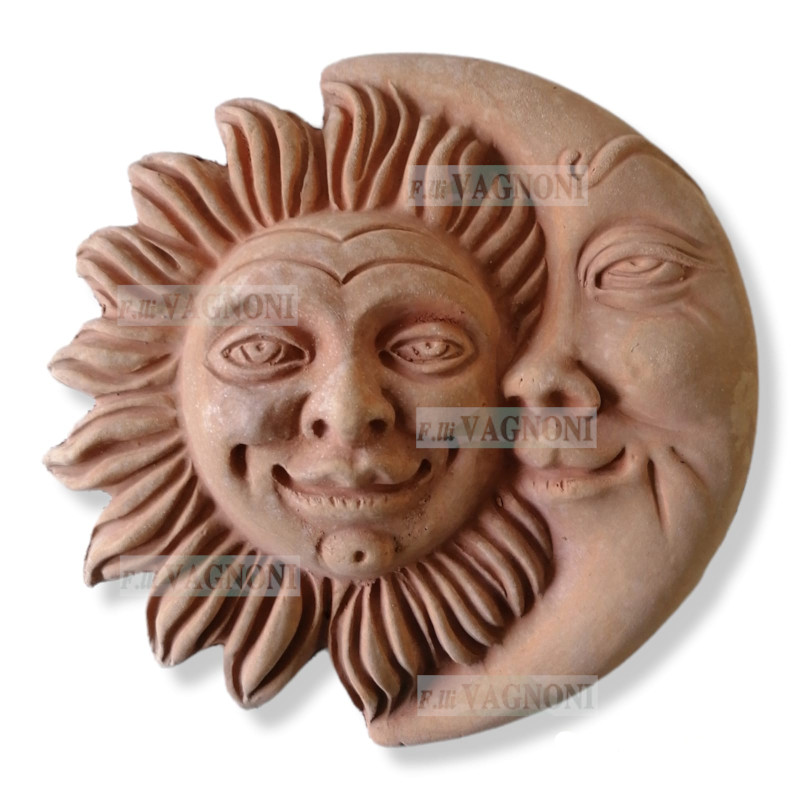 SOLE E LUNA CM. 25 IN TERRACOTTA TOSCANA