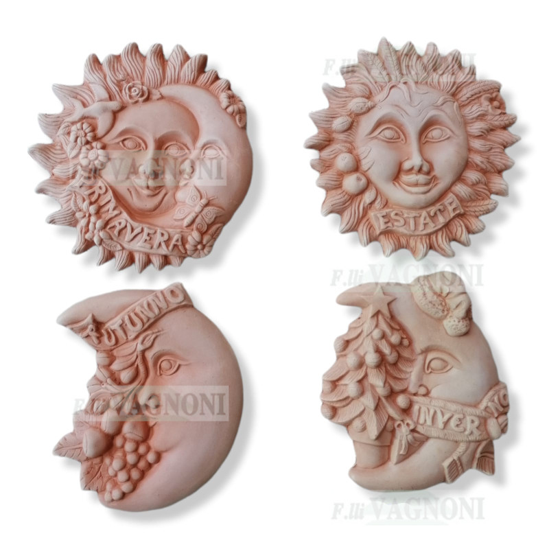 4 STAGIONI SOLE E LUNA CM 23 IN TERRACOTTA TOSCANA