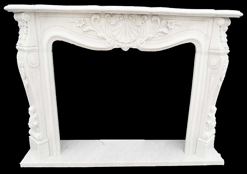 CORNICE DI CAMINO IN MARMO BIANCO Cm. 135 mod. 47