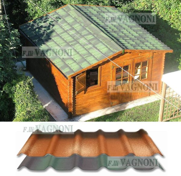 KIT TEGOLE PER GARAGE IN LEGNO CM.600x600 PARETI DA 45 mm. - Clicca l'immagine per chiudere