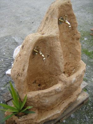 FONTANA DOPPIA IN PIETRA DI CARPARO Cm. 125 - Clicca l'immagine per chiudere