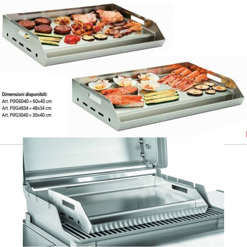 PLANCHA PIANO COTTURA IN ACCIAIO INOX PLANET X TUTTI I BARBECUE