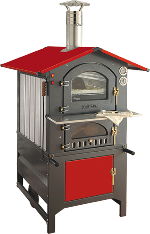 FORNO A LEGNA FONTANA GUSTO ROSSO 80x45