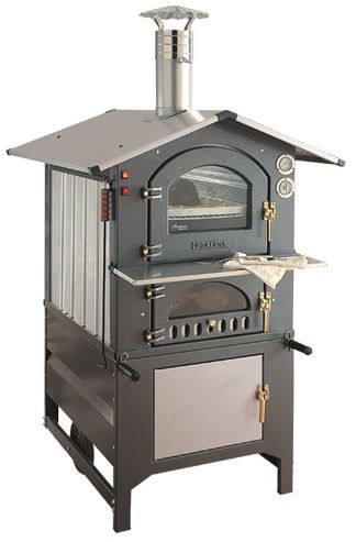 FORNO A LEGNA FONTANA MAXI GUSTO INOX 80X65