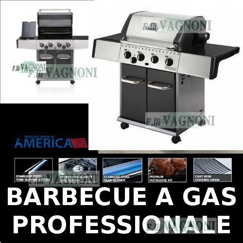 BARBECUE A GAS HUNTINGTON REBEL 4 + FORNELLO