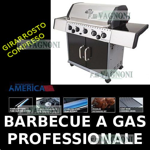BARBECUE A GAS HUNTINGTON REBEL 5 + FORNELLO + GIRARROSTO