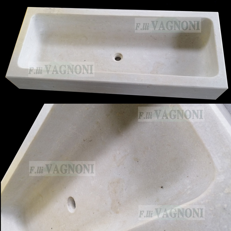 LAVANDINO IN MARMO MASSELLO Cm. 122x51x17