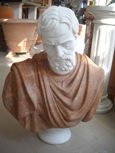 BUSTO IN MARMO DI MICHELANGELO BUONARROTI Cm. 75 mod. 013