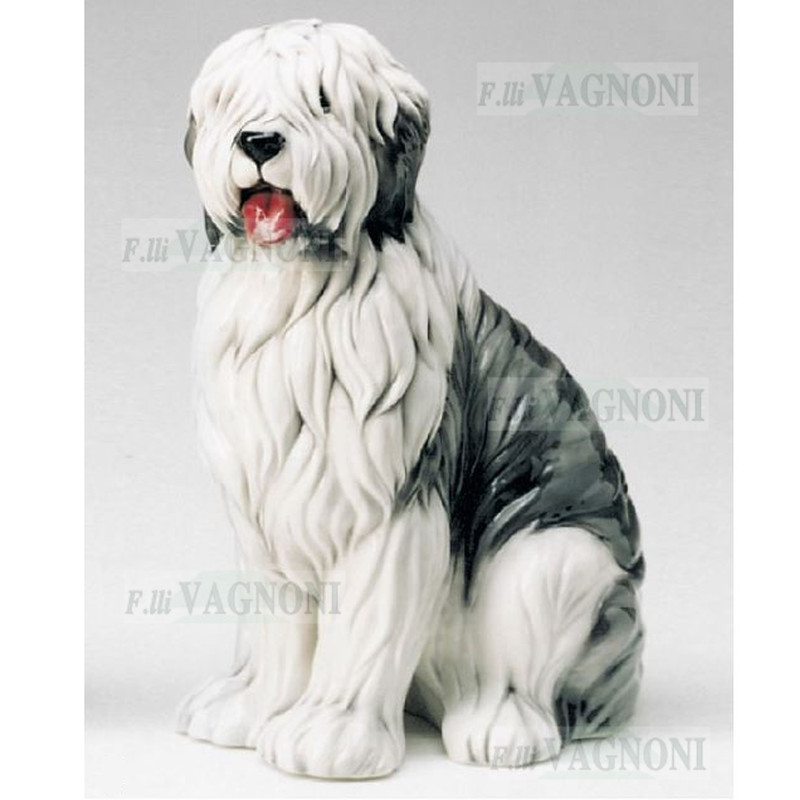 STATUA CANE BOBTAIL IN CERAMICA CM. 78 -ANIMALI-