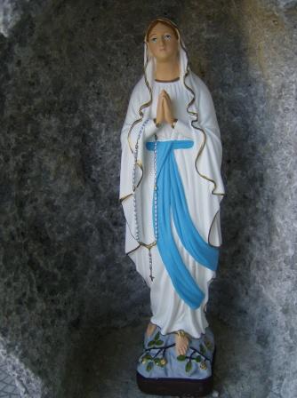 STATUA MADONNA LOURDES CM.30 IN RESINA INFRANGIBILE X ESTERNO