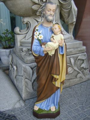 STATUA SAN GIUSEPPE IN RESINA INFRANGIBILE X ESTERNO CM.65