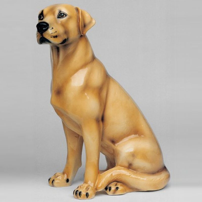 STATUA CANE LABRADOR IN CERAMICA CM. 70 -ANIMALI-