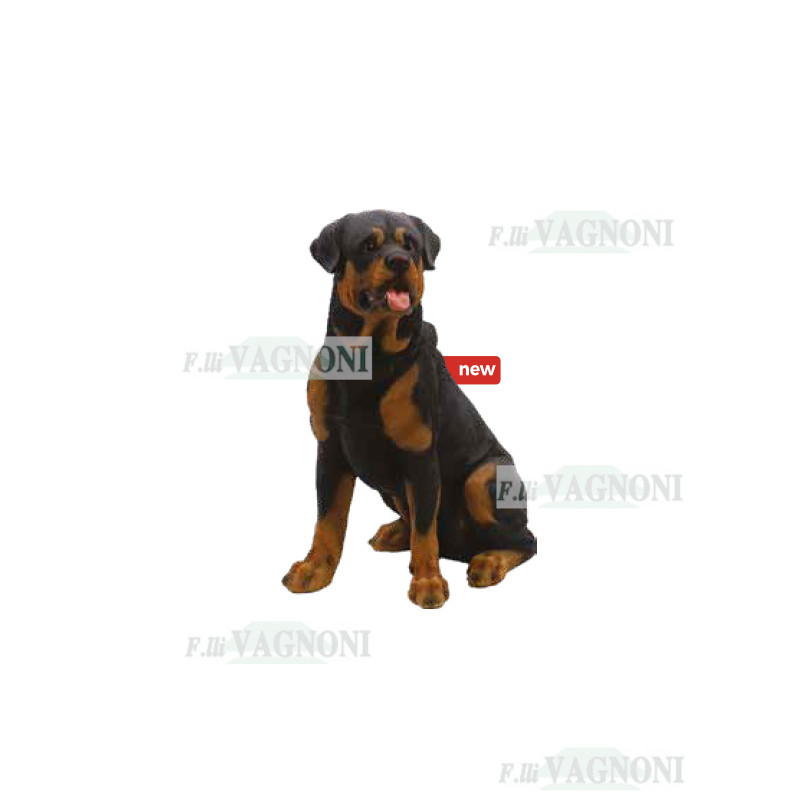 STATUA CANE ROTTWEILER IN RESINA CM. 29