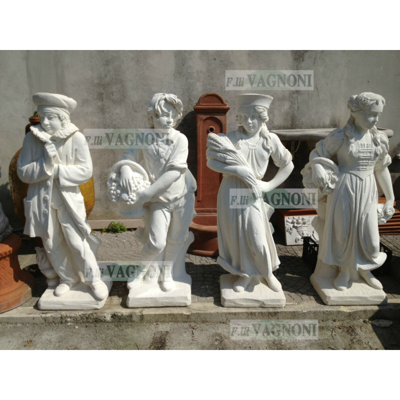 STATUE QUATTRO STAGIONI IN CEMENTO CM. 120