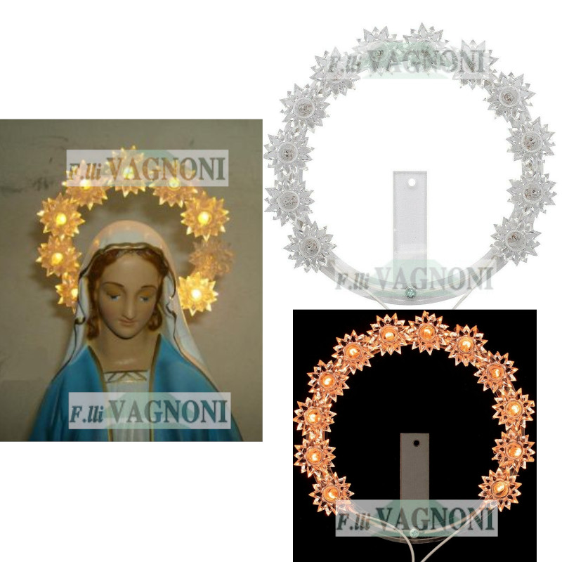 CORONA AUREOLA LUMINOSA CM.14 PER STATUA MADONNA