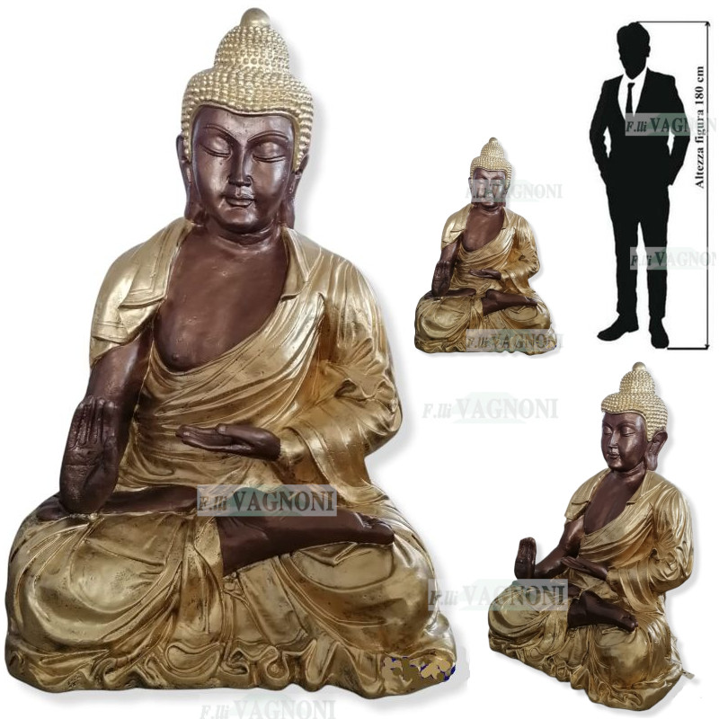 STATUA BUDDHA IN VETRO RESINA CM. 120