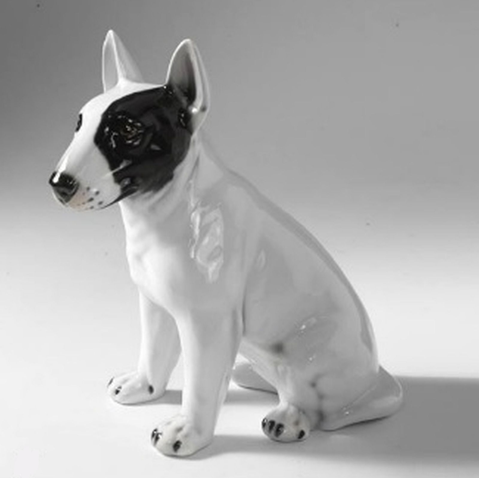 STATUA CANE BULL TERRIER IN CERAMICA CM. 47 -ANIMALI-