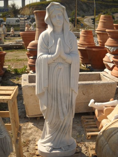 STATUA IN MARMO MADONNA DI LOURDES Cm. 150