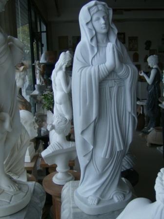 STATUA IN MARMO MADONNA DI LOURDES Cm. 80