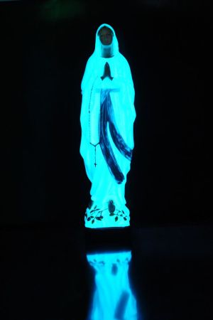 STATUA MADONNA DI LOURDES CM.30 IN RESINA FLUORESCENTE