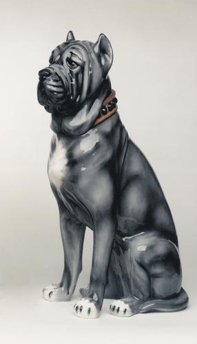 STATUA CANE MASTINO IN CERAMICA CM. 105 -ANIMALI-