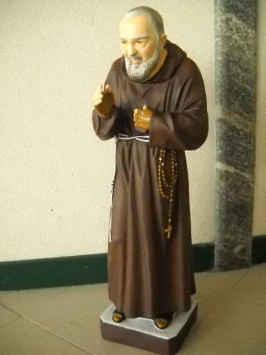 STATUA PADRE PIO IN RESINA INFRANGIBILE X ESTERNO CM. 55