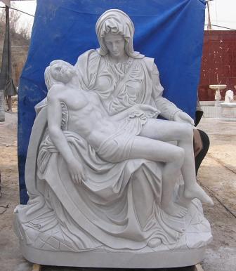 STATUA PIETA' DI MICHELANGELO IN MARMO Cm. 170