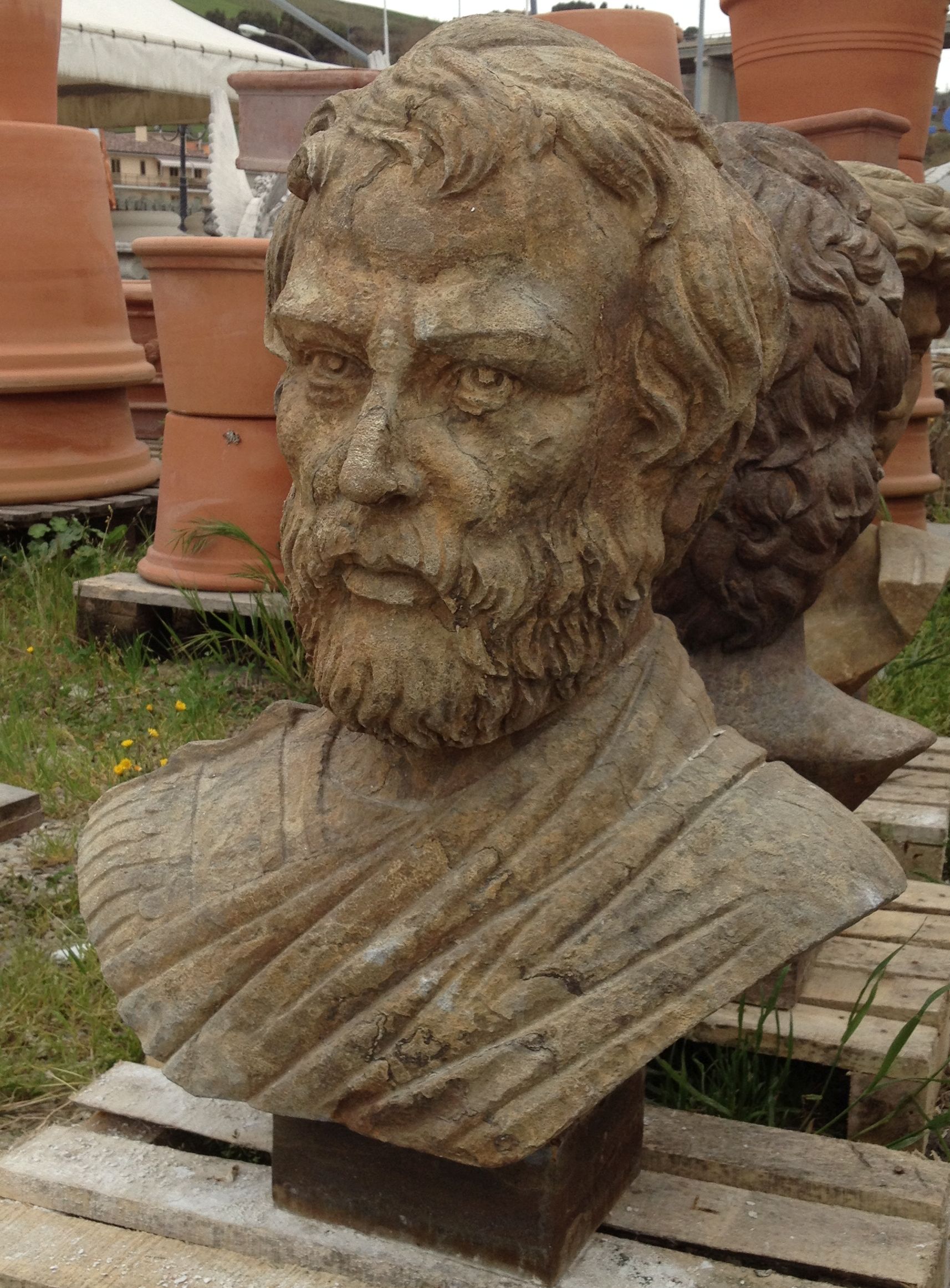 BUSTO IN PIETRA VECCHIA SCOLPITA MOD.2522