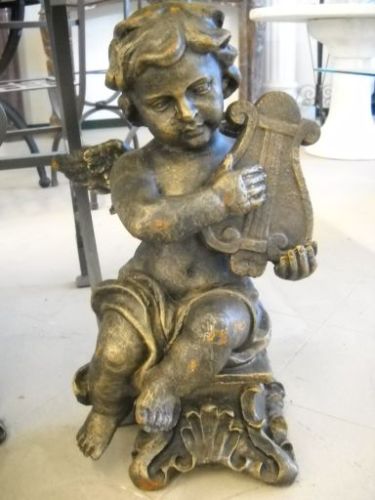 N.4 PUTTI ANGELI AMORINI MUSICISTI IN GHISA