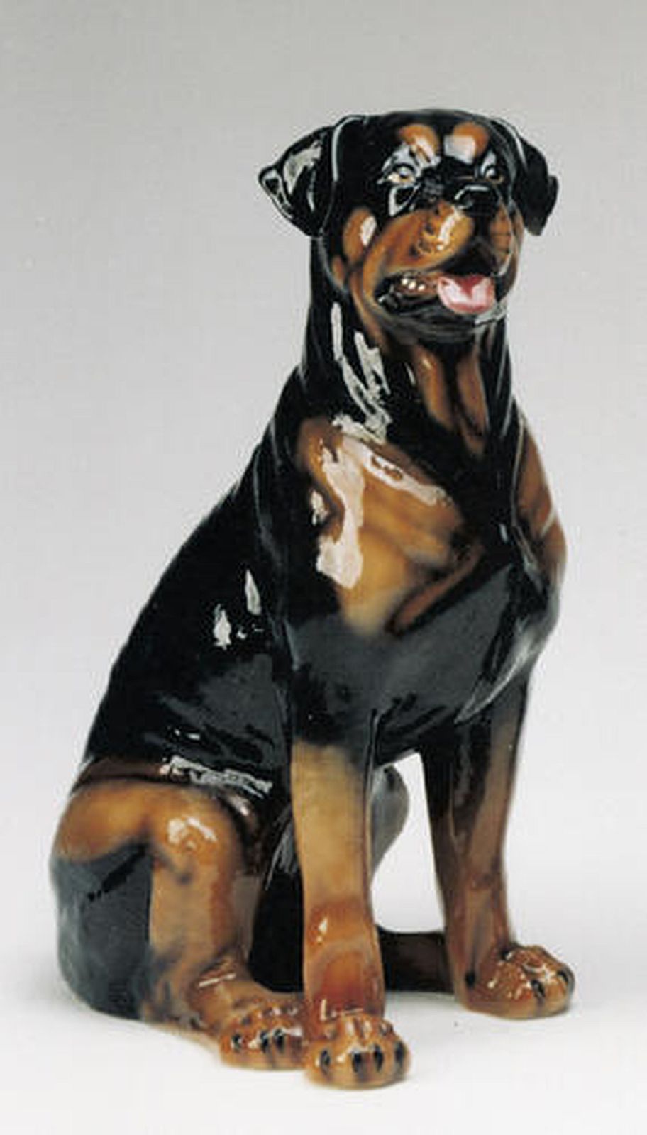 STATUA CANE ROTTWEILER IN CERAMICA CM. 70 -ANIMALI-