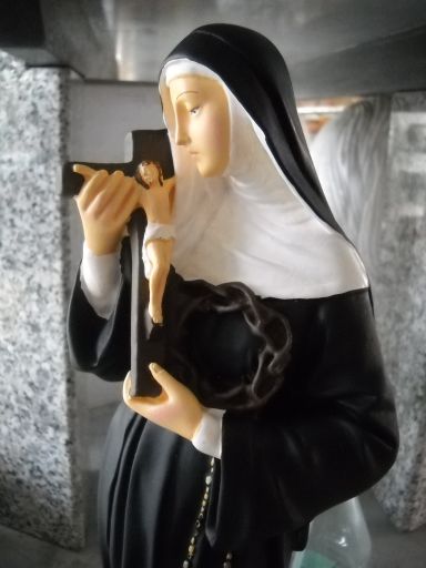 STATUA SANTA RITA IN RESINA INFRANGIBILE X ESTERNO Cm. 40 - Clicca l'immagine per chiudere