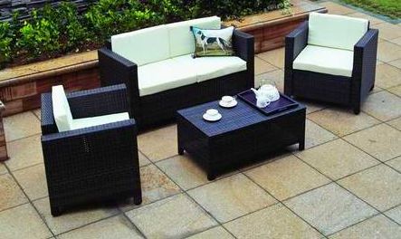 SET SALOTTO + TAVOLINO IN POLYRATTAN MOD. 419101