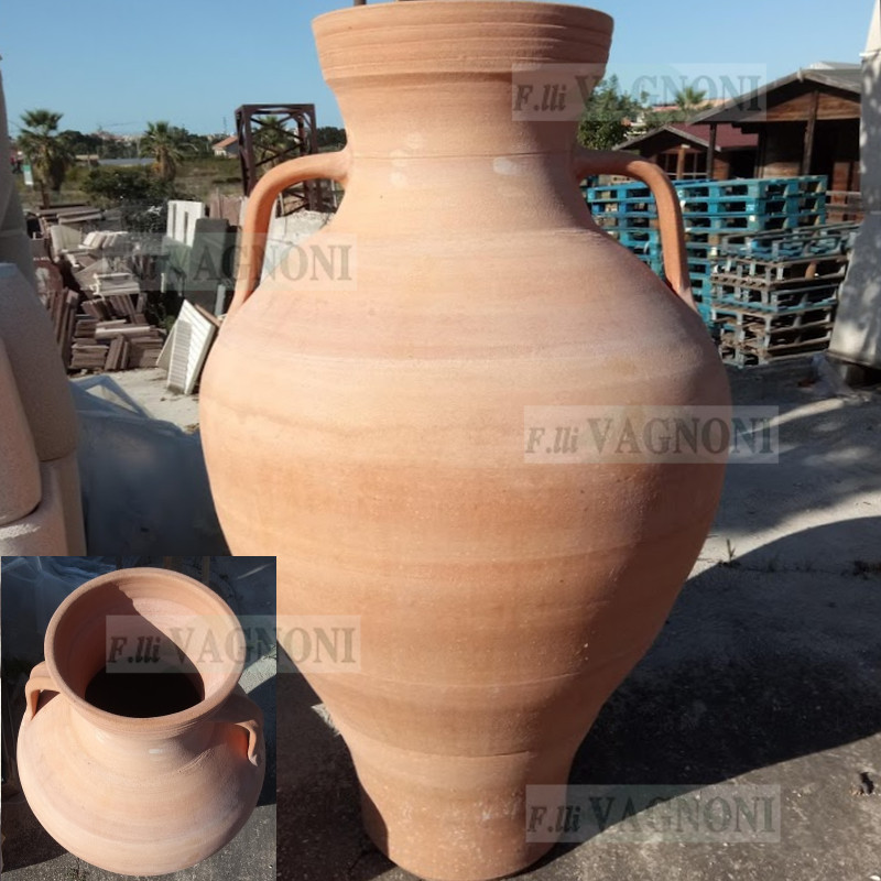 ORCIO ANFORA IN TERRACOTTA CM. 100 -GR10-