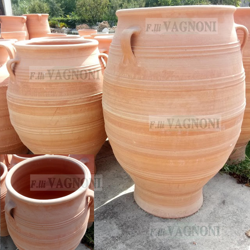 ORCIO ANFORA BOCCA LARGA IN TERRACOTTA CM. 120X80 -GR1AA-