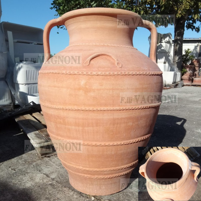 ORCIO ANFORA IN TERRACOTTA CM. 100 -GR37-