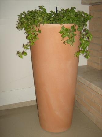 VASO IN RESINA ROTONDO CM. 100X45 TERRACOTTA