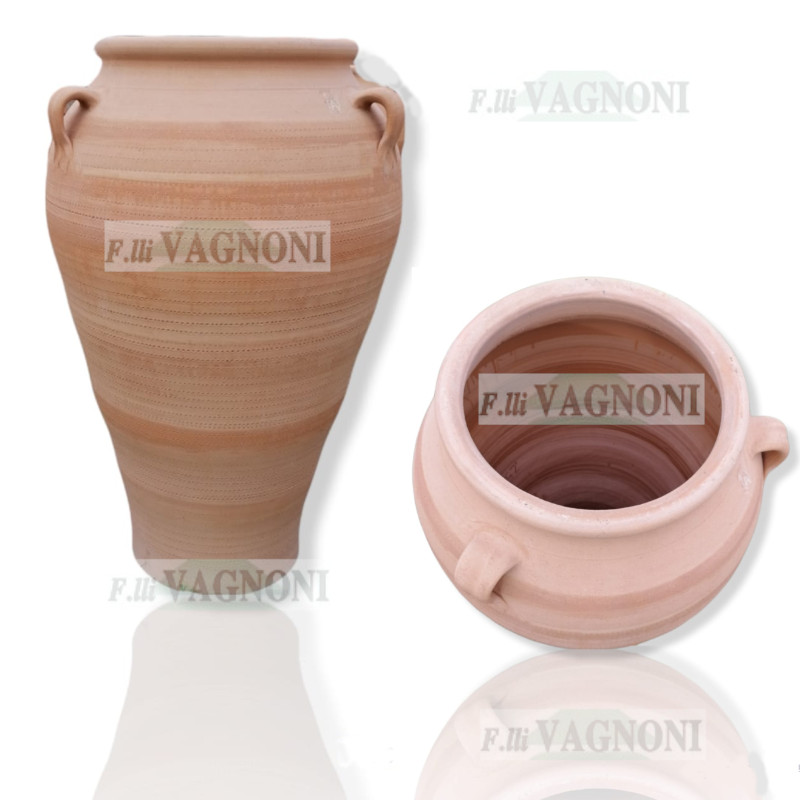 ORCIO ANFORA IN TERRACOTTA CON MANICI CM. 100 -GR19A-