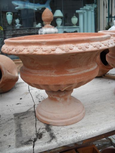 VASO A CALICE IN TERRACOTTA TOSCANA MOD. ACANTO