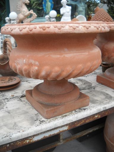 VASO A CALICE IN TERRACOTTA TOSCANA MOD. COPPA IMPERO